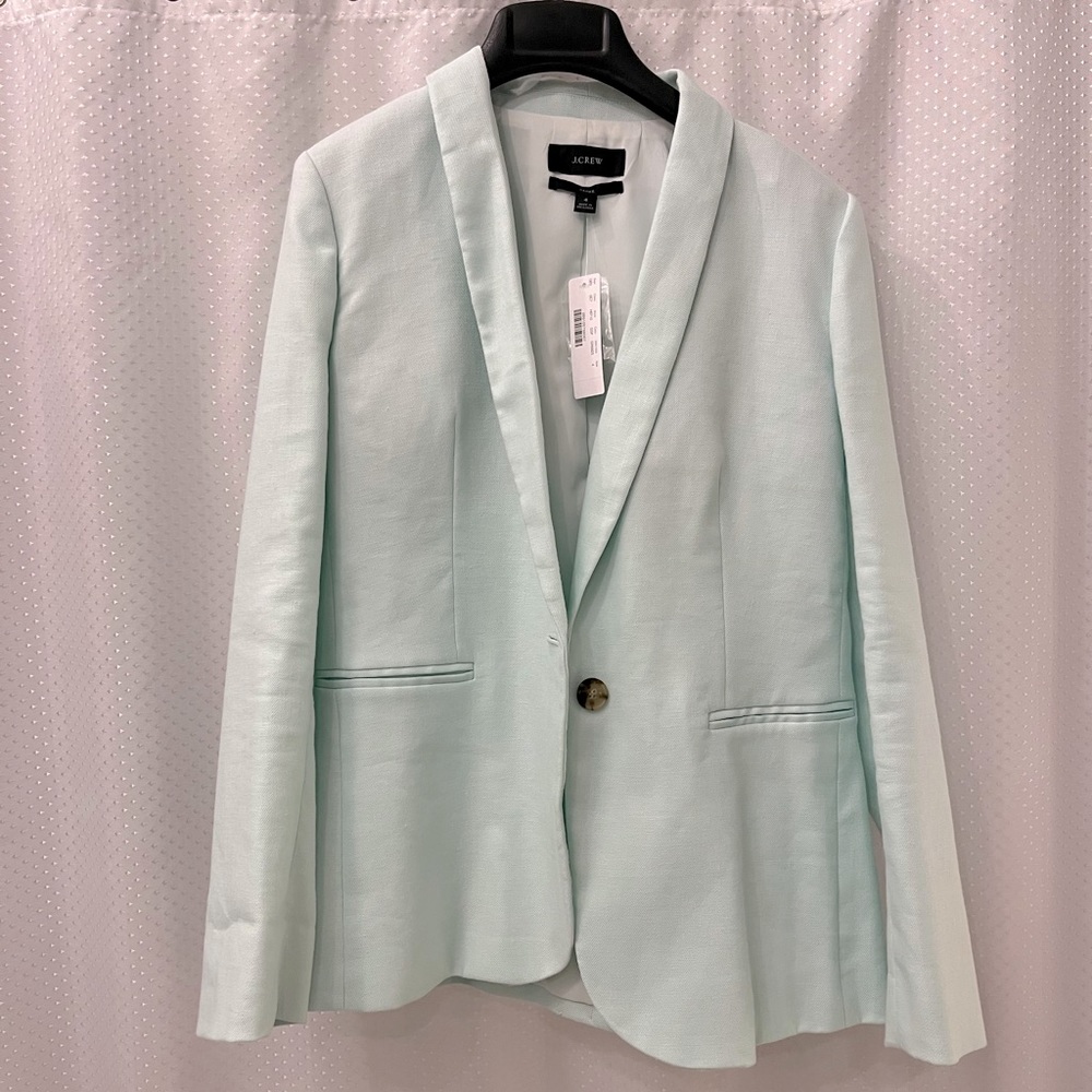 NWT J. Crew Parke linen blazer in light green